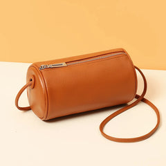 Leather Round Crossbody Bag Women Mini Shoulder Bags
