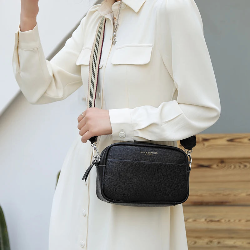 Soft Cowhide Women Shoulder Bag Messenger Bag