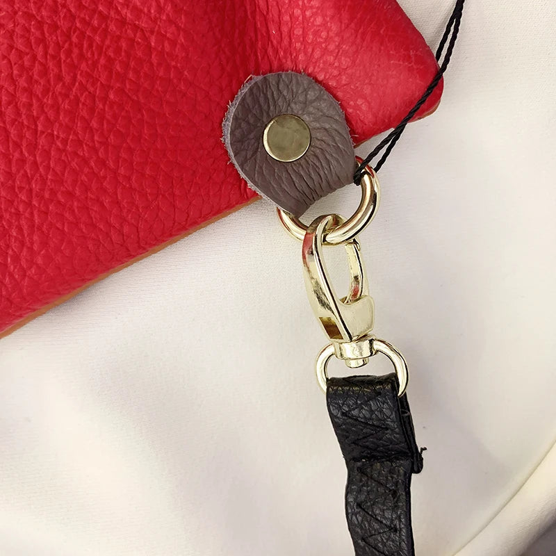 Soft Leather Women Shoulder Bag Zipper Phone Wallet