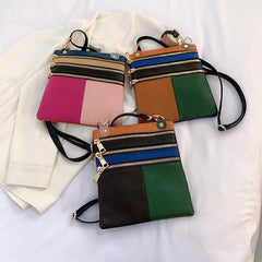 Soft Leather Women Shoulder Bag Zipper Phone Wallet