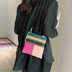Soft Leather Women Shoulder Bag Zipper Phone Wallet