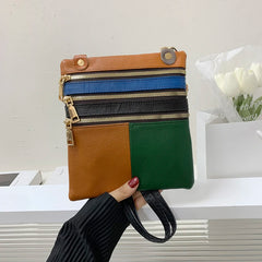 Soft Leather Women Shoulder Bag Zipper Phone Wallet