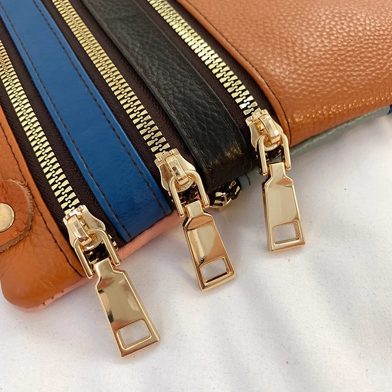 Soft Leather Women Shoulder Bag Zipper Phone Wallet