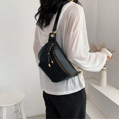 Leather Women Waist Bags Chain Belt Crossbody Bag Bolsa Feminina