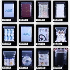 100 Pcs Mini Zip Lock Bags PE Plastic Packaging Bags