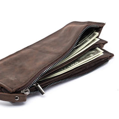 Vintage Leather Clutch Bag Business Wallet Handbag