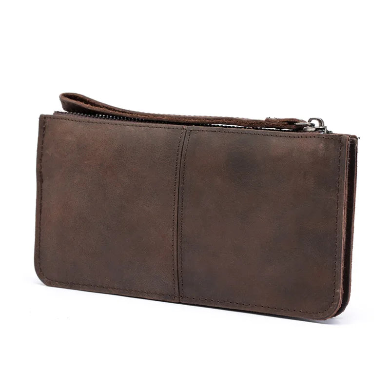 Vintage Leather Clutch Bag Business Wallet Handbag