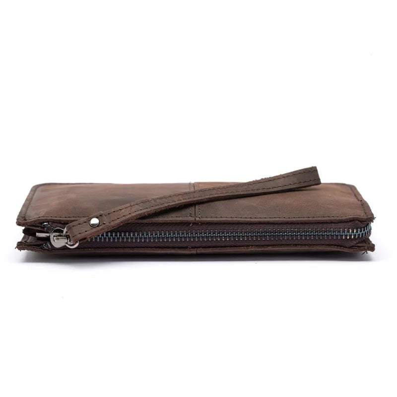 Vintage Leather Clutch Bag Business Wallet Handbag