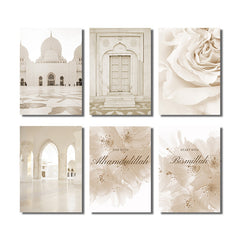 Bohemian Islamic Landscape Canvas Print Moroccan Mosque 8 3x11 8 Inches