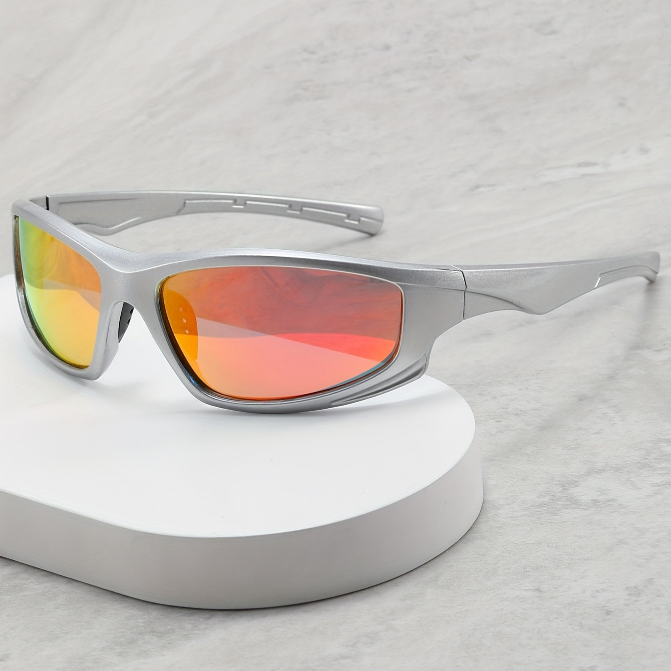 Retro Clout Mirror Lens Wrap Around Sport Sunglasses UV400
