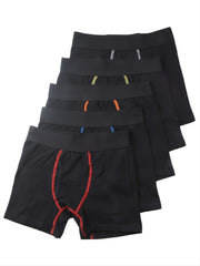 5pc Boys Boxer Briefs Soft Cotton Underwear Breathable Sport
