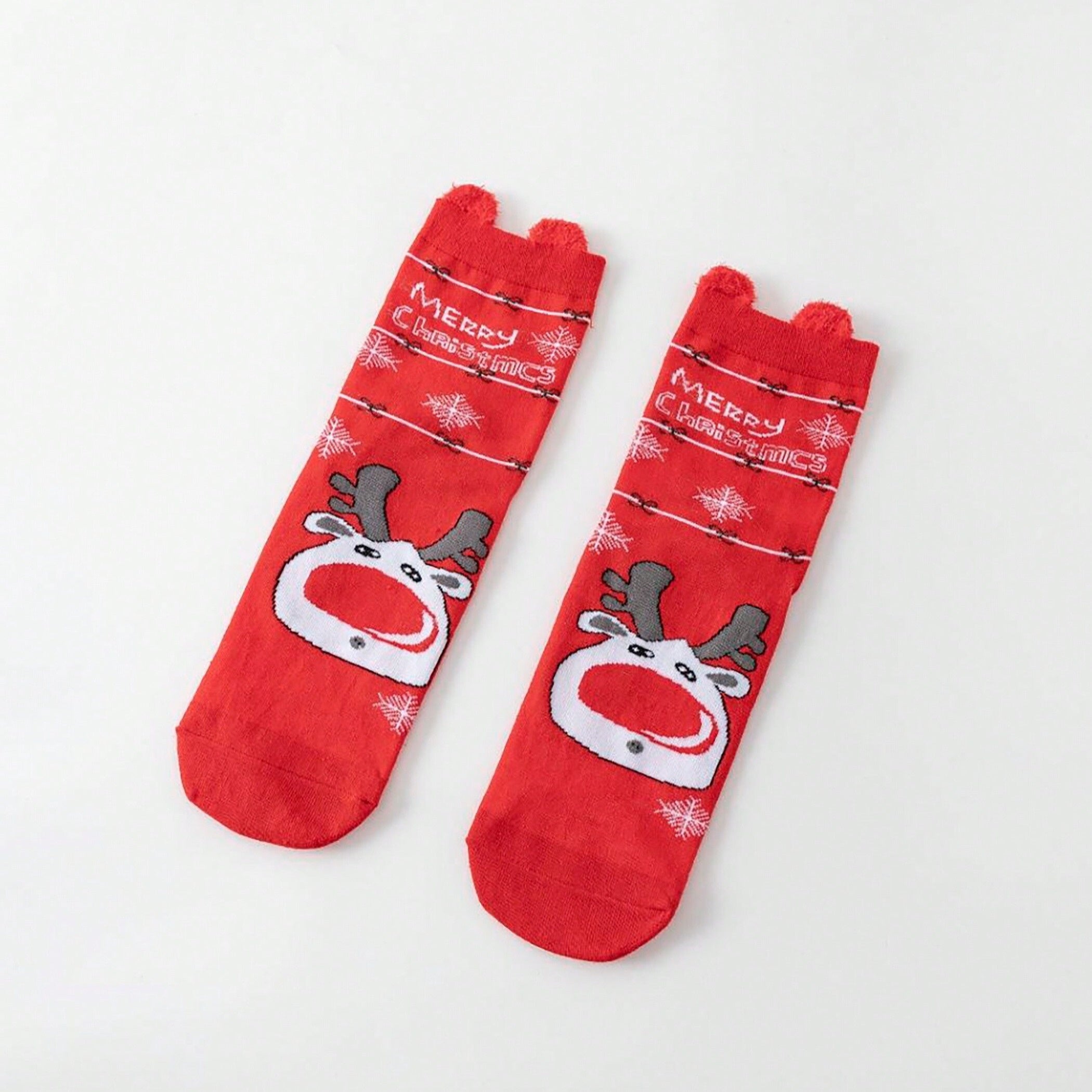 5 Pairs Christmas Print Socks for Women - Festive Holiday Designs