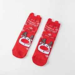 5 Pairs Christmas Print Socks for Women - Festive Holiday Designs