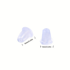 100pcs Silicone Earring Back Stoppers for Stud Earrings DIY Accessories