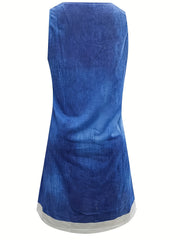  Casual Dress Women's Floral Print Round Neck Tank Dress