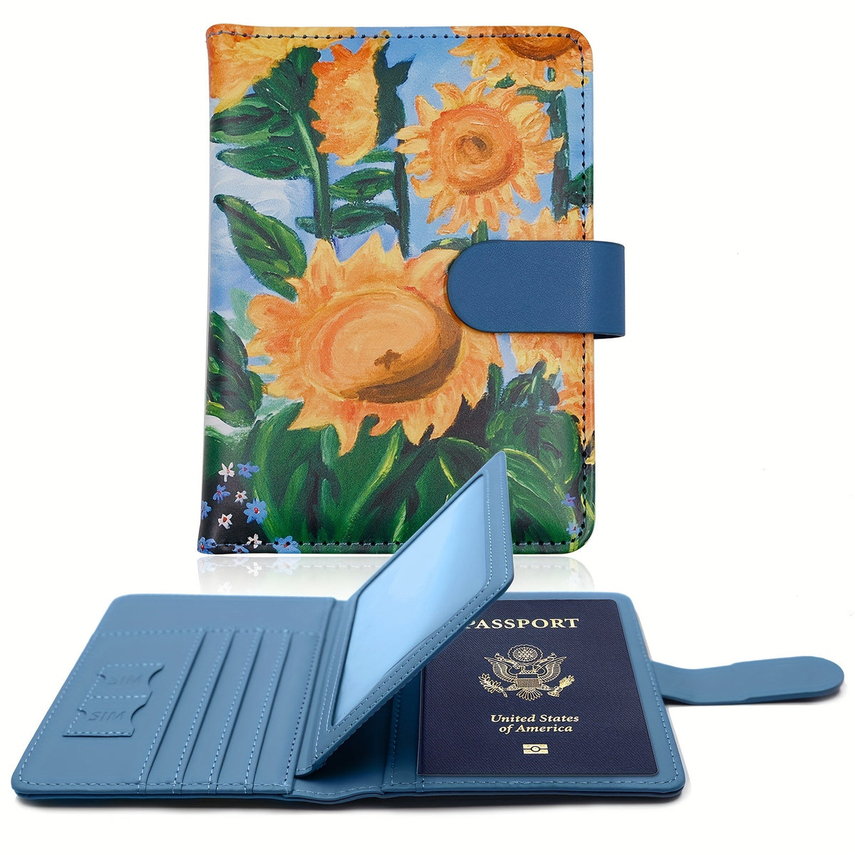 Floral Passport Holder Credit Cards Holder Waterproof Document Travel Accessorie