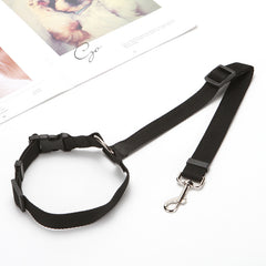2 In 1 Pet Car Seat Belt Nylon Lead Leash Backseat Safety Belt Adjustable