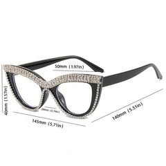 Rhinestone Cat Eye Sunglasses UV400 Protection