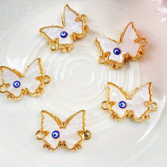 5pcs Car Wheel Drip Oil Devil's Eye Pendant Necklace Bracelet DIY
