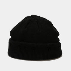 Ripped Knitted Hat Woolen Hat Embroidery Hip hop Cap Unisex