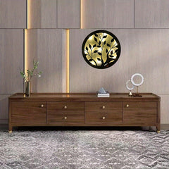Children's Room Decoration Wall Clock LED Creative Light Retro Wooden Sign