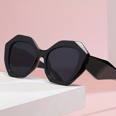 Geometric Frame Sunglasses Gradient Lens UV400