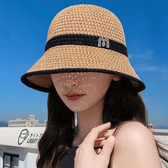 Crochet Bucket Hat Sunscreen Basin Hat for Women