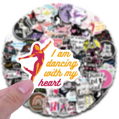 100Pcs Dance Stickers For Water Bottle Scrapbook