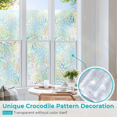Privacy Window Film Stained Glass Decor Static Non Adhesive