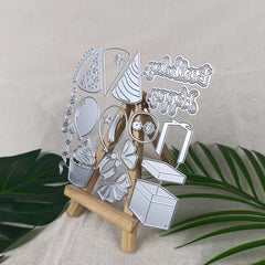 1Pc Happy Birthday Gift Metal Cutting Dies DIY Card Scrapbook Decoration