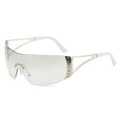 Frameless Y2K Sunglasses Sports Rhinestone Sunglasses