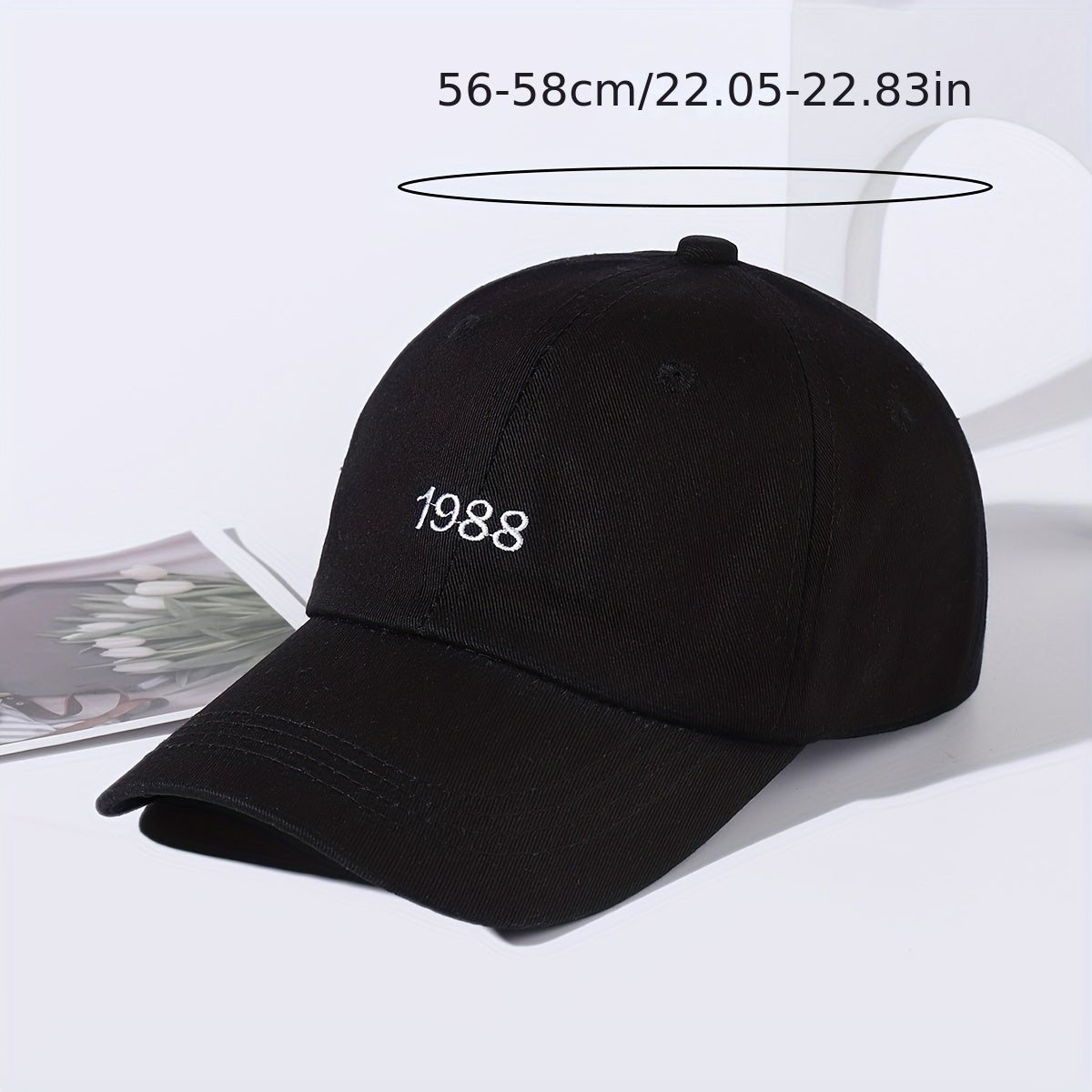 Men's 1988 Embroidery Sun Hat Baseball Cap Peaked Cap For Students