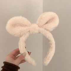 Plush Rabbit Ear Hairband Face Wash Headband Women's Hair Accessories