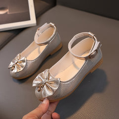 Girl's Dance Shoes With Bowknot Non Slip Backless Shoes