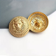 10pcs Metal Lion Sewing Buttons for Shirt Coat Suit