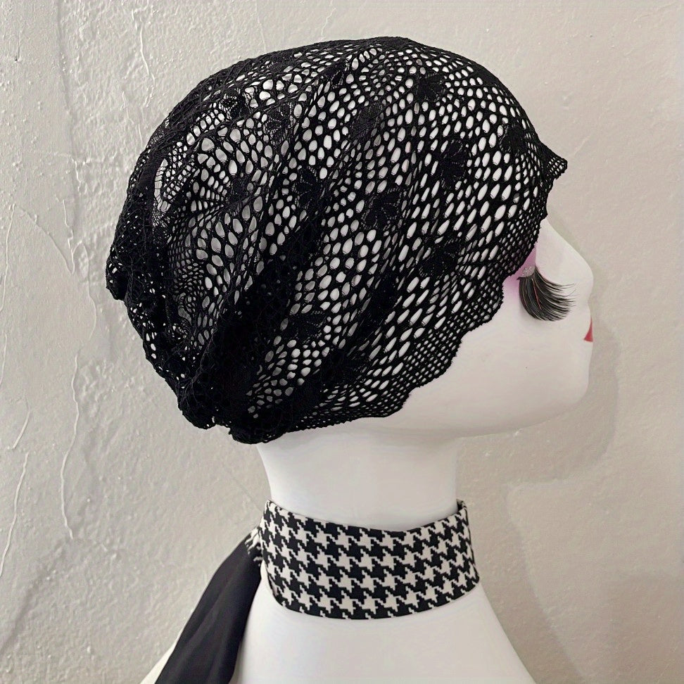 Hollow Out Lace Beanie Turban Cap Head Wrap Chemo Hats