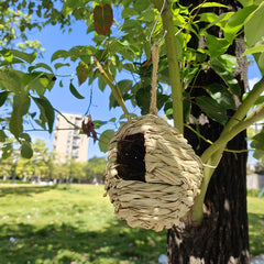 Hanging Woven Bird House for Yard Garden Decoration