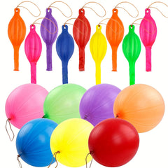 12pcs Punched Balloons in Various Colors for Birthday Parties