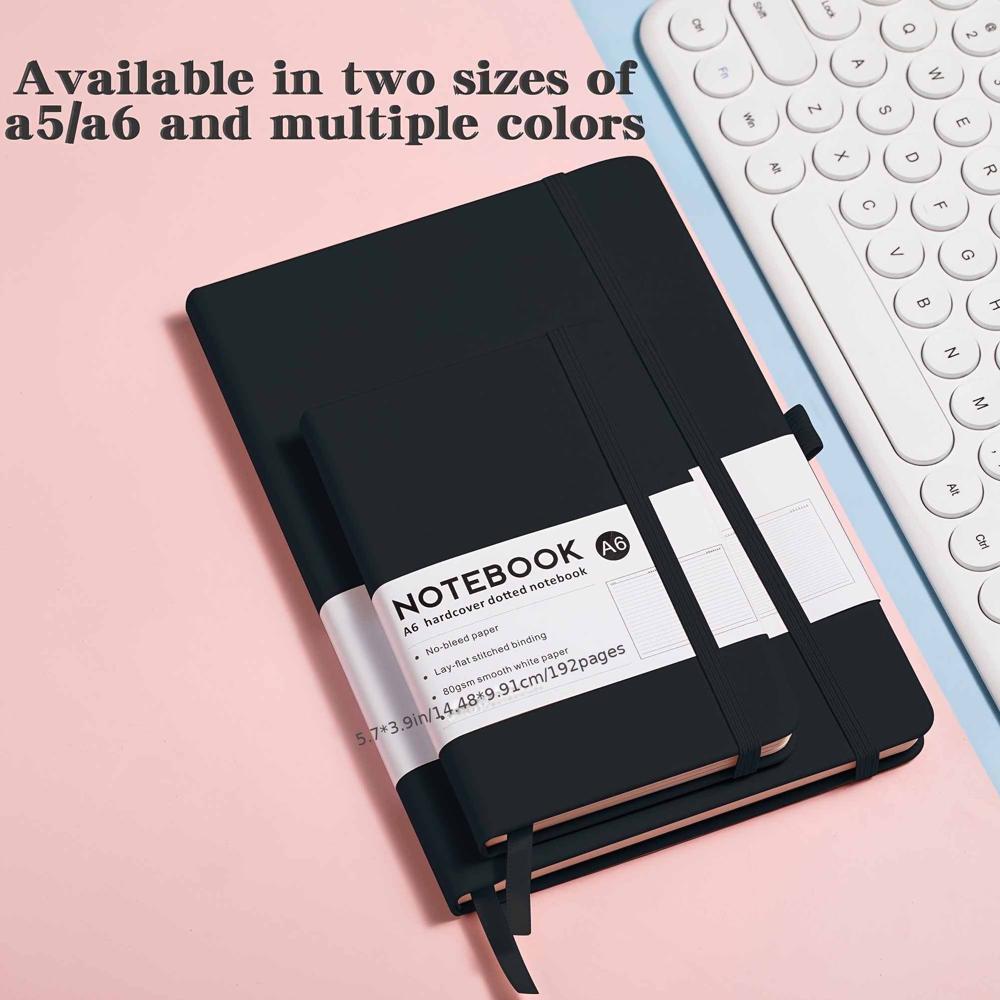 A5A6 Strap Book Notebook Portable Solid Notepad