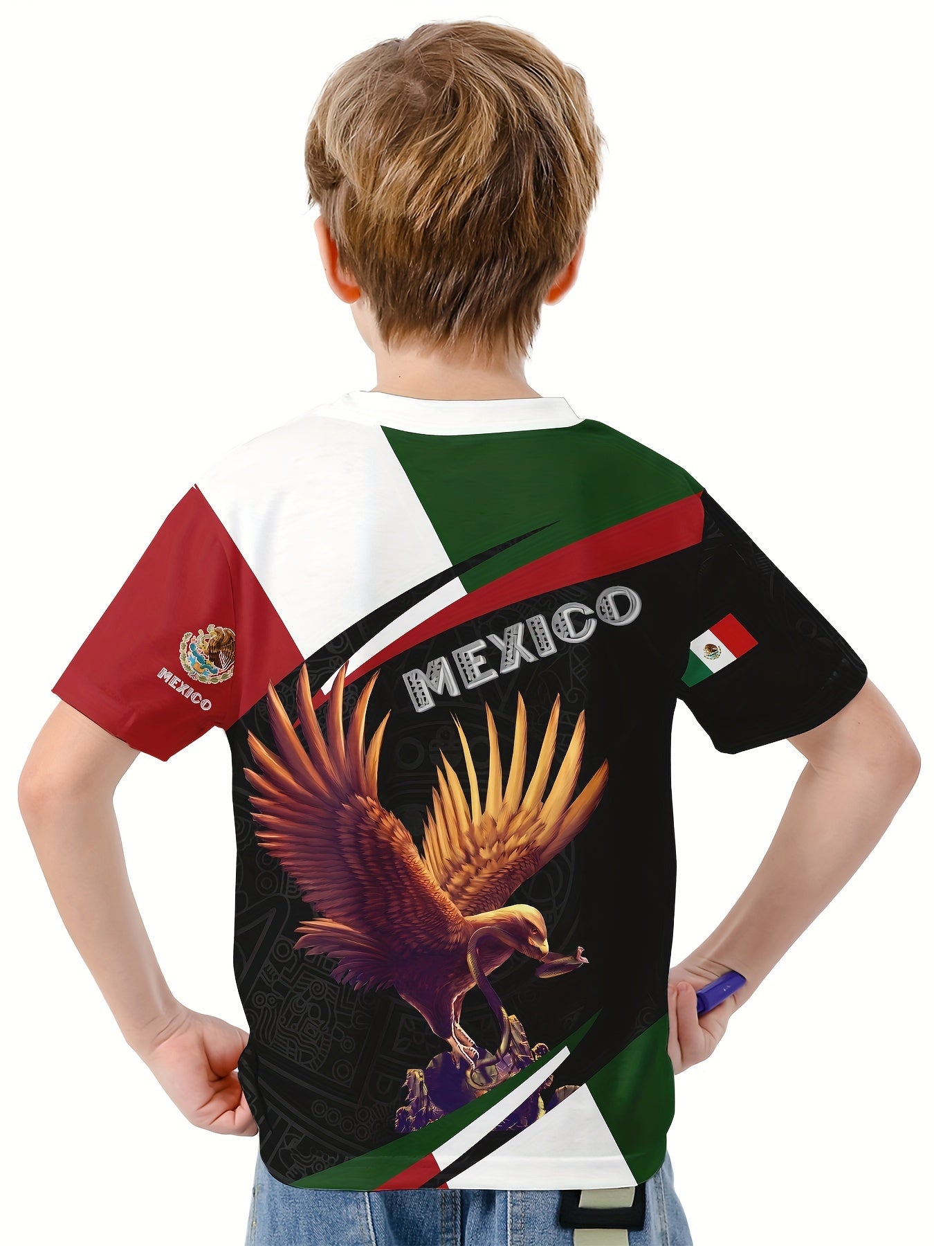 MEXICO 3D Print Boys T-shirt Short Sleeve Top Summer Kids Outgoing Clothes
