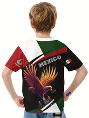 MEXICO 3D Print Boys T-shirt Short Sleeve Top Summer Kids Outgoing Clothes