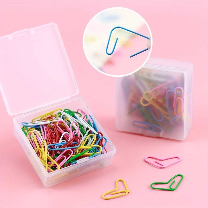100 Colorful Paper Clip Book Bookmark Clip Office Supplies
