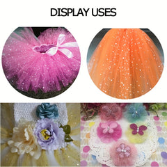 Glitter Sequin Tulle Roll Organza Crafts Tutu Skirt Fabric Wedding Decoration
