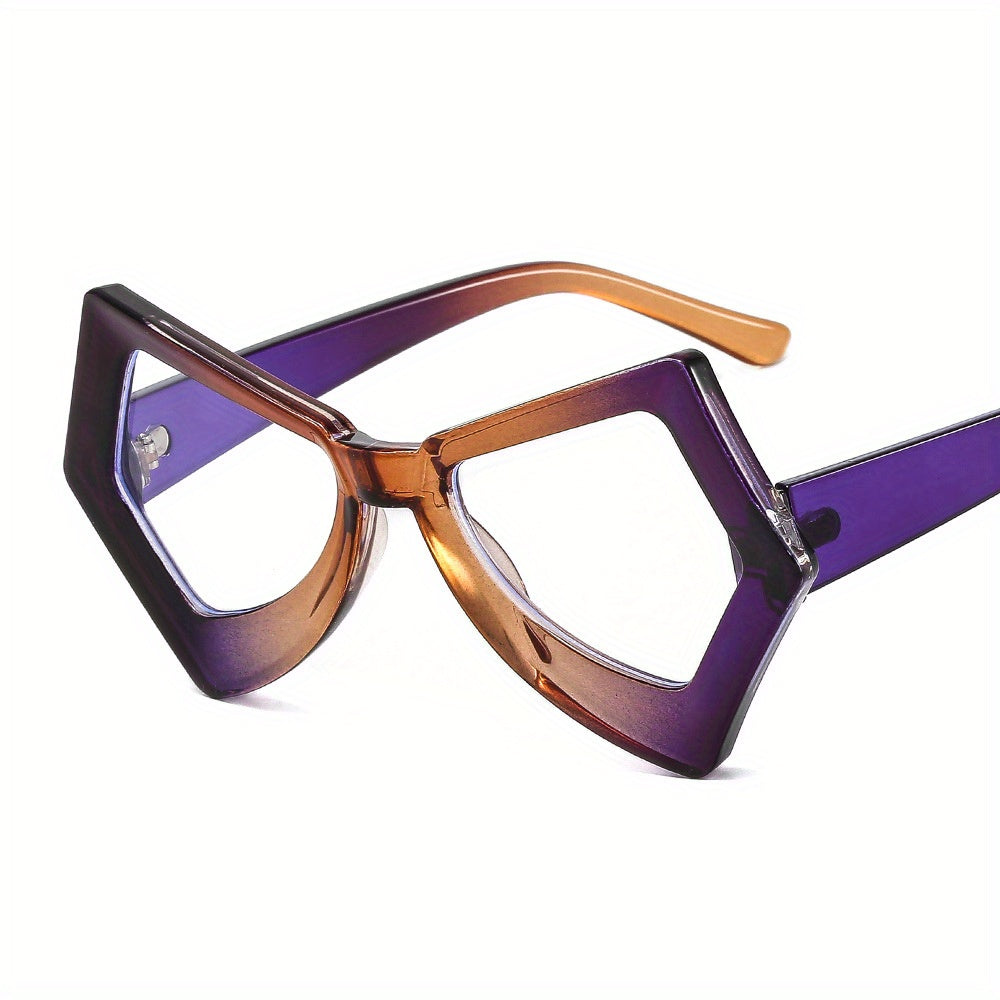 Gradient Frame Clear Lens Glasses Y2K Style for Women Men