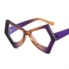 Gradient Frame Clear Lens Glasses Y2K Style for Women Men