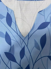  Leaf Print Short Sleeve Dress