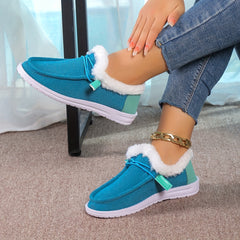 Women's Non slip Warm Sneakers Low Top Sport Shoes
