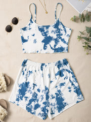 Tie Dye Pajama Set Cami Crop Top & Shorts