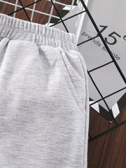 Girls Stacking Skull Print Sweat Shorts Halloween Clothes