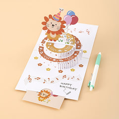 3D Birthday Cake Shaped Card Multiple Styles